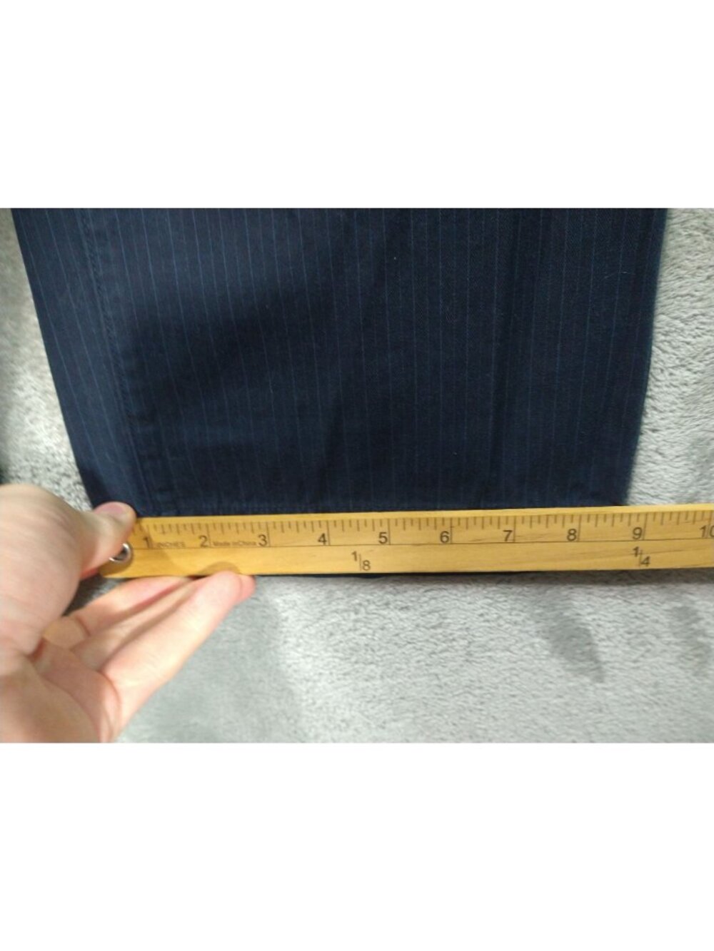 Banana Republic Pants Mens 38x32 Blue Striped Chino Kentfield Flat Front Cotton - Picture 6 of 10